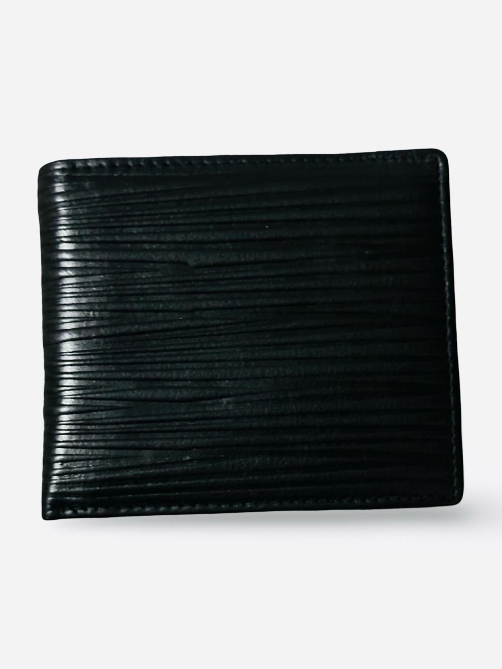 Men's Penero Valentino Black Textured Bifold Wallet - Slim & Sleek Style